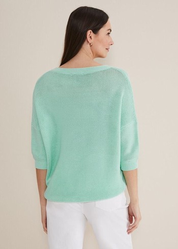 Phase Eight Nadia Tape Knitwear Mint Canada | ZTHFDJ-652